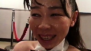 Asian busty teen getting toy fucked hard