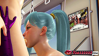 Viletta Nu in 3D Animation - On Top Big Tits Titfuck Teasing, Deepthroat Mouth Fuck Intensity, and Standing Handjob Cumshot