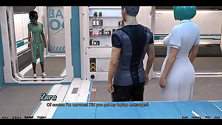 Stranded in Space - Hot Black Vitiligo Girl and Doctor Starts a Make Out Session