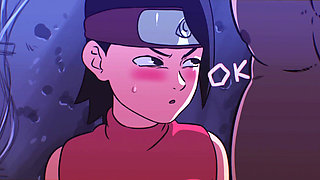 Sarada Uchiha Konoha Nights - Outdoor Quick Sex ( Parody Porn )
