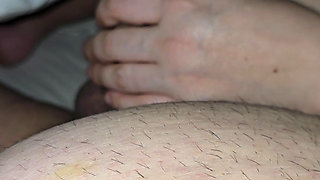 Step Mom Can't Lie Alone on Vacation and Comes to Step Son Bed anf handjob his dick