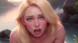 Olivia begging to be pounded doggy style in the public at the Lake Part 3