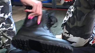 Military Girls Enjoy Humiliating Their Sock Slave