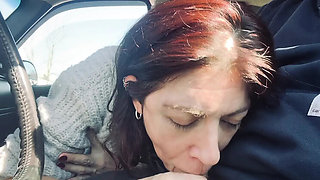 Alici's Amazing Amateur Blowjob and Cum Swallow in the Car