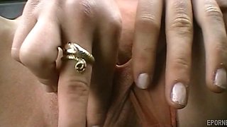 Brunette Fingering in Public Car