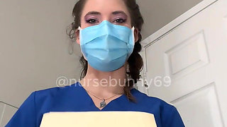 POV Dental Exam Blue Scrubs to Topless