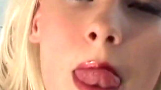 Wonderful Very Sexy Blonde MILF with Perfect Body Has an Orgasm with Fingers in Pussy