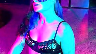 Strapon femdom babes pegging dude and they slap his face