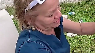 Perv Grandma Hires Young Gardener and Ends up Fucking Him Hard in the Ass