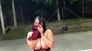 Showing off and hairy close-up: Big Tits, Amateur  Babe Porn