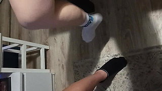 Close up Sex MILF Girfriend on Kitchen Table