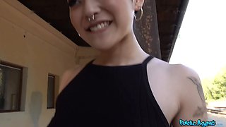 Public agent - Wet Pussy japanese chick with Big Tits gets creampie in public teach station