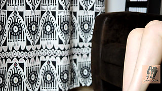 (004) Shoeplay with Hot High Heel Pink Mules and Spreading My Toes