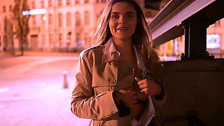 -BralessForever.com- Hotwife Veerle - Flashing in the