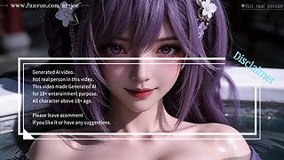 A Beautiful Woman with Long Classical Purple Hair, Giving You a Fairyland-like Experience, 3-way Sex, Episode Two Ai-generated