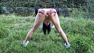Risky Outdoor Nudity, Gaping Showing Cervix and Pissing