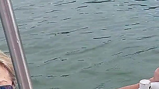 Sexy Granny Swims Naked in a Lake!