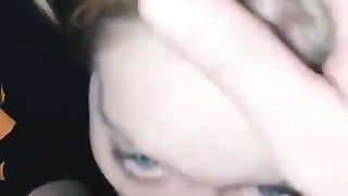 Smoking Blonde Teen Sucks Cock and Swallows Mouthful of Cum