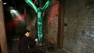 Tiedup BDSM slut fingered by master