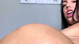 Extreme close up on her pussy taking toys