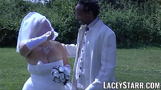 Laceystarr - granny bride fed with jizz after big black cock fucking