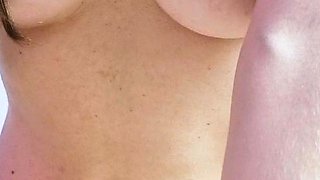 Big boob brunette masturbates on webcam