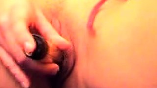 Innocent Busty blonde fingering and toying pussy