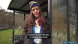 Shy Flight Attendant Seduced by Public Agent during Layover - Cum Fly With Me - Coco Bae and Martin Gun