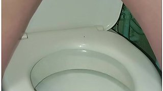 Asmr Toilet Fetish: Hairy Girl Pees Standing Up Pisses Loudly