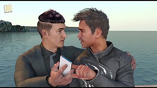 Curvy babe in a visual novel adventure with big ass and big tits