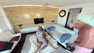 Busty Teen Lola Takes DP During Cheating VR Threesome!