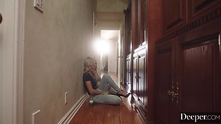 Two gorgeous blondes Kayden Kross and Ryan Ryans play with each other's pussies in an erotic fantasy