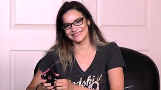 Brunette Audition Turns Rough: Deepthroat, Anal Domination,