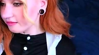 Cute blonde with big boobs solo