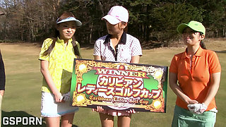 JAV Golf Game with 3 Japanese Girl Who Like Win and Hard Cocks