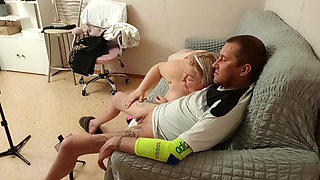 Neighbor Swallows Cum After a Gentle Blowjob