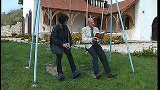 German Ladies Are Here to Please Two Guys in Outdoor Session