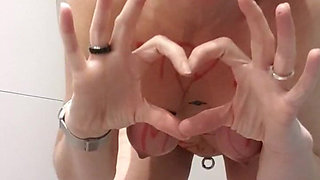 Julie Plays with 9 Volt Batteries on Nipples