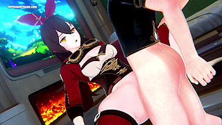 Uncensored Japanese Princess Taking A Huge Load On Her Face ( 3D Animation )