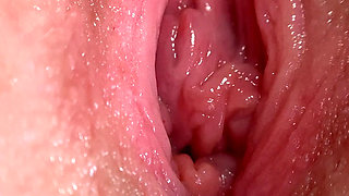 Super Close-up Wet Pink Pussy and Clit Orgasm