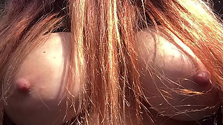 Italian Big tits Milf Artemisia Love hot solo big boobs bouncing outdoor