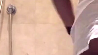 Elena Riding Her Fat Big Dildo in the Shower While Thinking About Stepdad