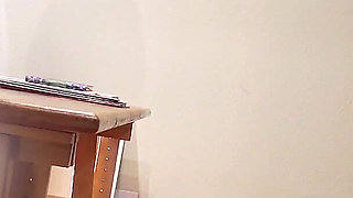 Cumming on Sexy and Horny Big Tits Secretary While She Rubs Her Tight Meaty Pussy Under Her Desk at the Office