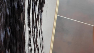 Latina MILF Masturbates in the Hotel and Waits for Your Milk to Drink It