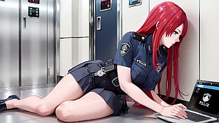 Office Uniform Too Tight, Elevator Door Squeezes Her Waist!