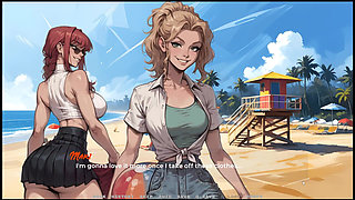 My New Girlfriend [ Taboo Hentai Game ] Ep.24 Day at the Beach with My Two Hot Step Sisters!