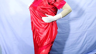 The village beautiful  woman is rejoicing.