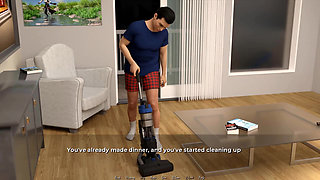 Moving Down: submissive house husband is doing all the homework while his wife is chilling ep.48