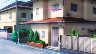 Shy couple fears being caught as he goes all in - HENTAI ENG