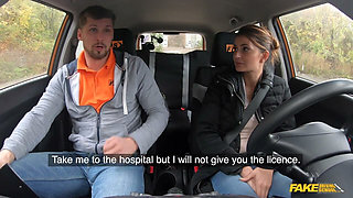 Fake Driving School - Suck a Cock Live Tictok Challenge